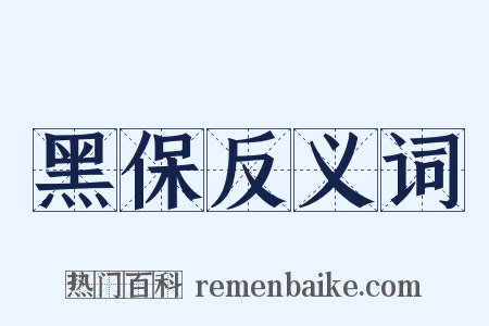 黑保反义词是什么意思的图片
